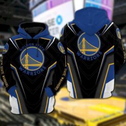 Golden State Warriors Zip Hoodie 3D
