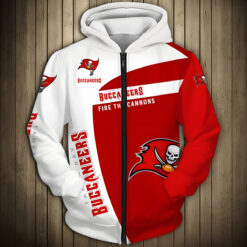Tampa Bay Buccaneers Zip Hoodie 3D