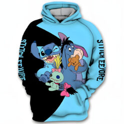 Stitch Love Zip Hoodie 3D