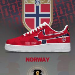 Alternative view of Norway Custom Name Soccer Jersey Shirt and Stan Shoes
