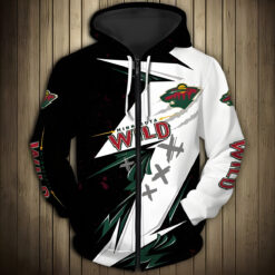Minnesota Wild 2 Zip Hoodie 3D