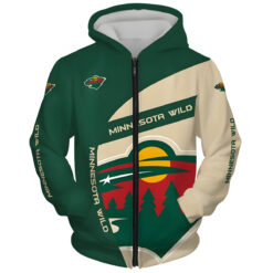 Minnesota Wild 1 Zip Hoodie 3D