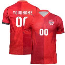 Alternative view of Canada Custom Name Soccer Jersey Shirt and Air Force Shoes