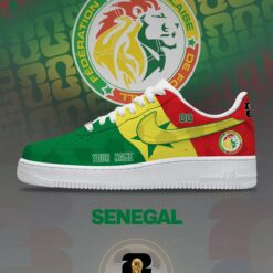Alternative view of Senegal Custom Name Soccer Jersey Shirt and Air Force Shoes