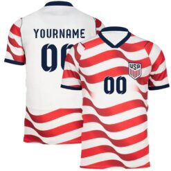 Alternative view of USA Custom Name Soccer Jersey Shirt and Air Shoes
