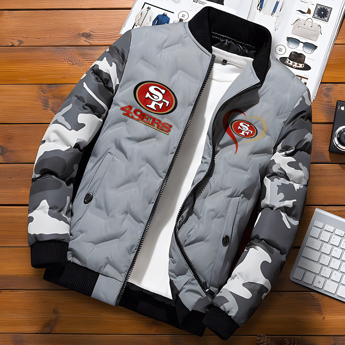 San Francisco 49Ers Heavy Weight Jacket 1 San Francisco 49Ers Heavy Weight Jacket