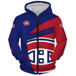 Montreal Canadiens 2 Zip Hoodie 3D