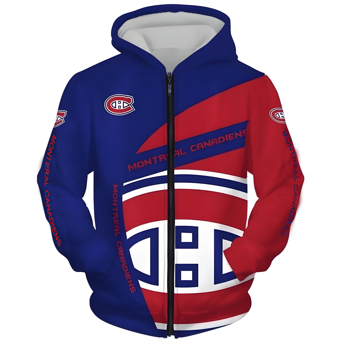 Montreal Canadiens 2 Zip Hoodie 3D