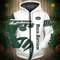 New York Jets 1 Zip Hoodie 3D