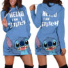 Stitch Love 1 Hoodie Dress 3D