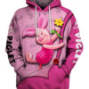 Piglet Zip Hoodie 3D