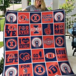 Illinois Fighting Illini 1 Quilt
