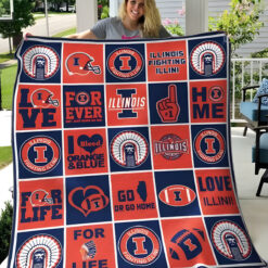 Illinois Fighting Illini 1 Quilt