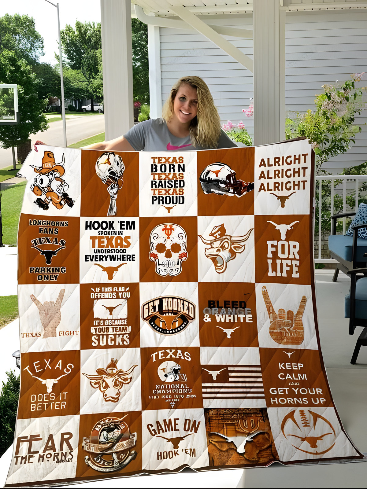 Texas Longhorns 3 Quilt