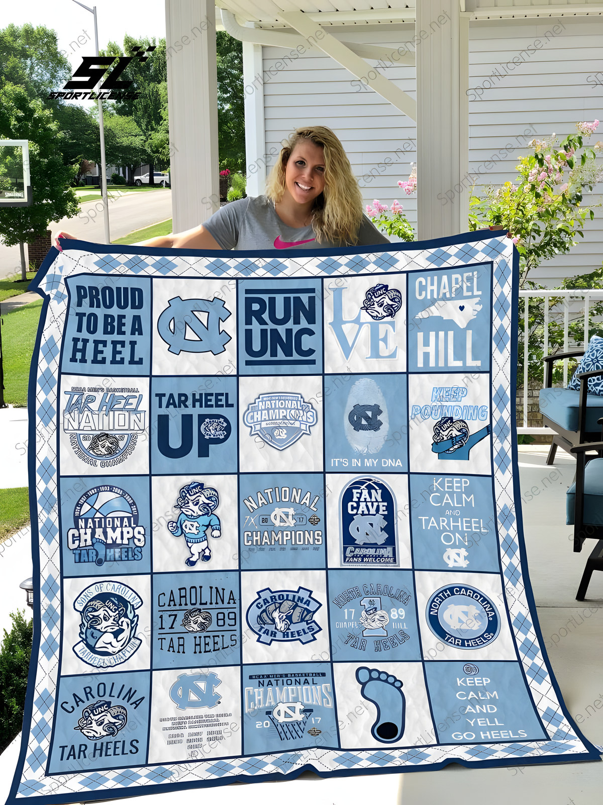 North Carolina Tar Heels 3 Quilt