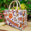 Clemson Tigers A 1 Leather Handbag