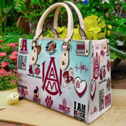 Alabama A&m Hand Leather Handbag