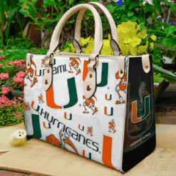 Miami Hurricanes Love A 1 Leather Handbag