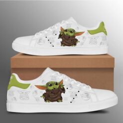 Baby Yoda White Stan Smith Shoes