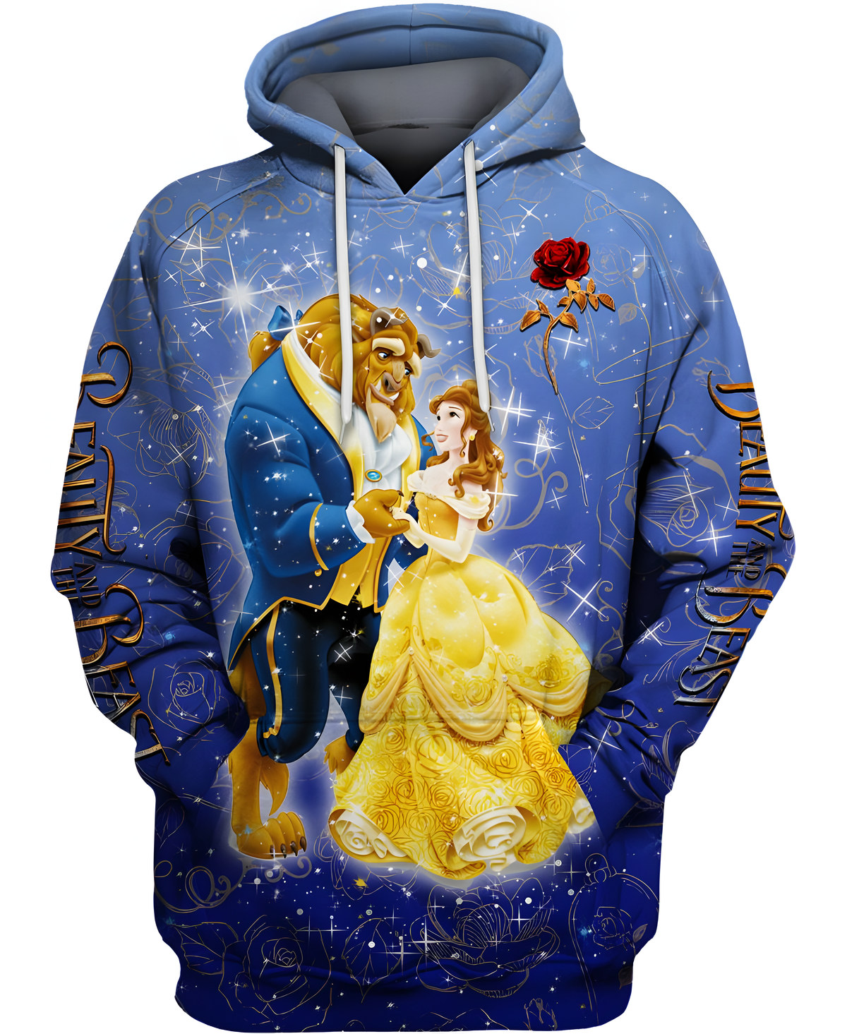 Beauty And The Beast Zip Hoodie 3D