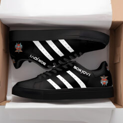Bon Jovi Black Stan Smith Shoes