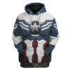 Captain America Zip Hoodie 3D