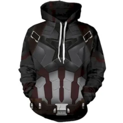 Captain America Zip Hoodie 3D