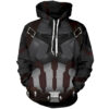 Captain America Zip Hoodie 3D