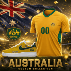 Australia Custom Name Soccer Jersey Shirt and Air Shoes