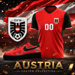 Austria Custom Name Soccer Jersey Shirt and Air Force Shoes
