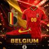 Belgium Custom Name Soccer Jersey Shirt and Air Force Shoes