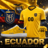 Ecuador Custom Name Soccer Jersey Shirt and Air Force Shoes
