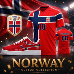 Norway Custom Name Soccer Jersey Shirt and Stan Shoes
