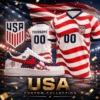 USA Custom Name Soccer Jersey Shirt and Air Shoes