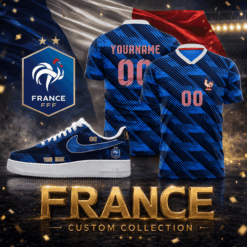 France Custom Name Soccer Jersey Shirt and Air Force Shoes