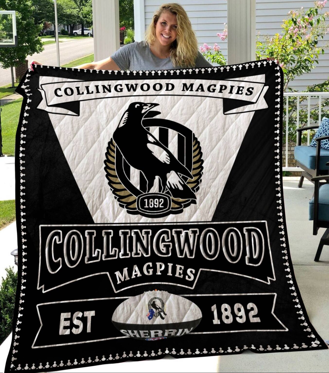 Collingwood Magpies Quilt 1 Collingwood Magpies Quilt