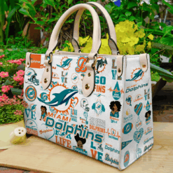Miami Dolphins Lover Hand Leathers Leather Handbag