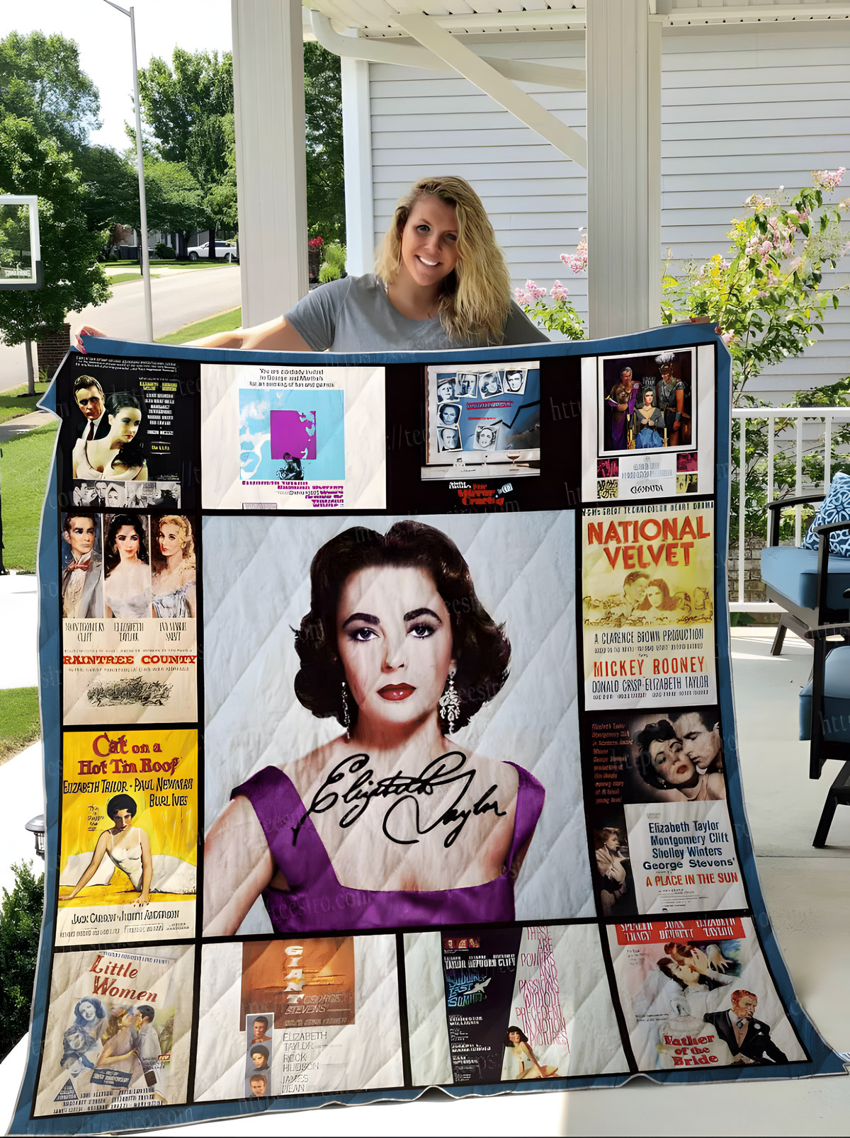 Elizabeth Taylor Lover Quilt Ch=