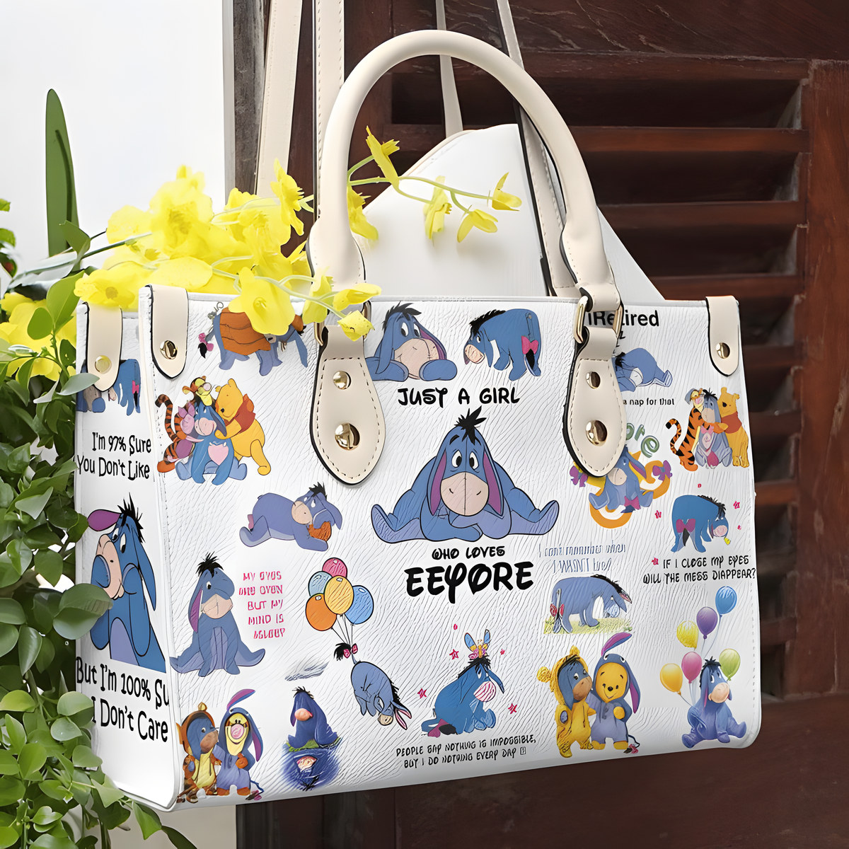 Eeyore Winnie The Pooh Lover Leather Handbag