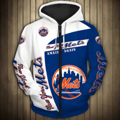 New York Mets Zip Hoodie 3D