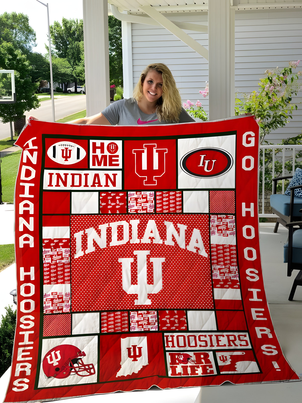 Indiana Hoosiers Lover Quilt