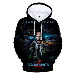 John Wick Zip Hoodie 3D