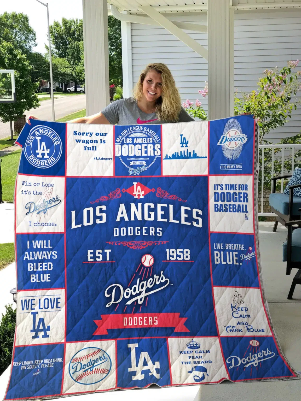 Los Angeles Dodgers Quilt 3 1 Los Angeles Dodgers Quilt 3