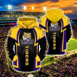 Lsu Tigers 1 Zip Hoodie 3D