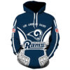 Los Angeles Rams Zip Hoodie 3D