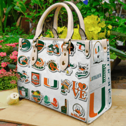 Miami Hurricanes Lover Leather Handbag