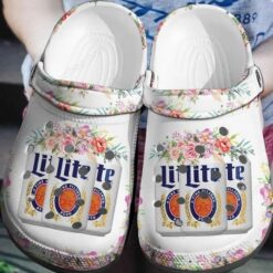 Miller Lite Shoes White Lover Soft Clogs