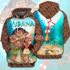 Moana Zip Hoodie 3D