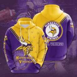 Minnesota Vikings Zip Hoodie 3D