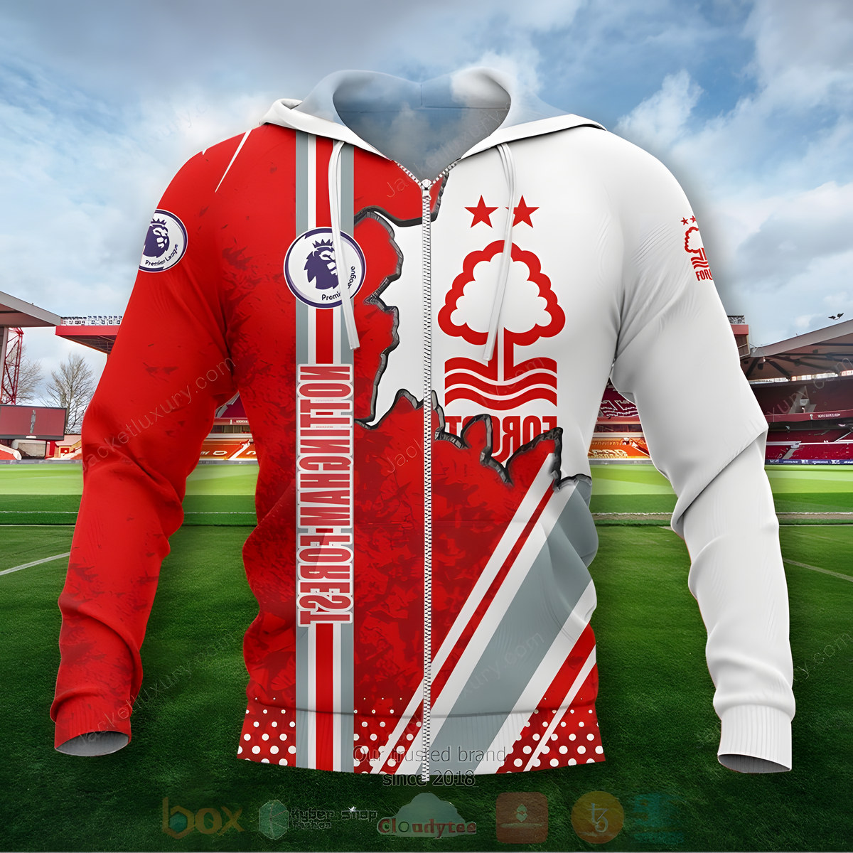 Nottingham Forest Zip Hoodie 3D